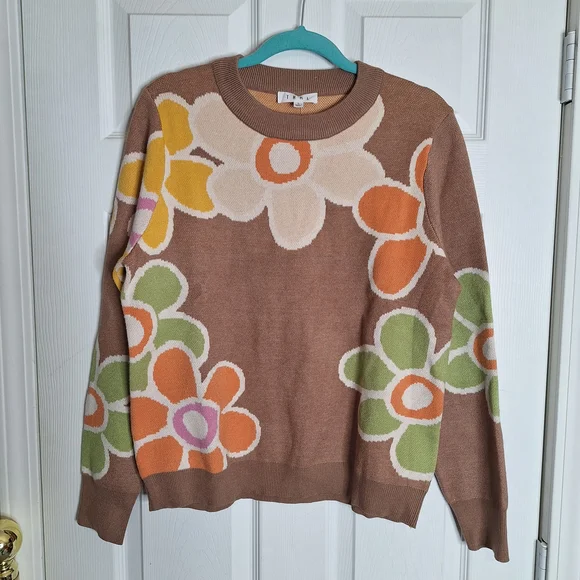 THML Multicolor Floral Sweater Size Large - Picture 2 of 7